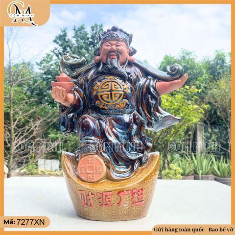 Tượng thần tài cao 38cm men hỏa biến cao cấp nhiều màu, tượng phong thủy - Thu hút Tài Lộc, Phú Quý vào nhà