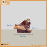 Tượng tiểu cảnh ông đánh đàn, tượng đánh đàn, tượng gốm decor chậu cây, bàn trà