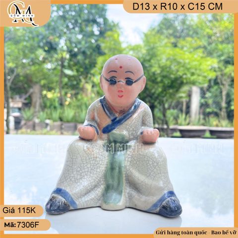 Tượng chú tiểu đánh võ nhiều dáng - dũng mãnh, quyết tâm, tượng gốm võ thuật gốm Bát Tràng