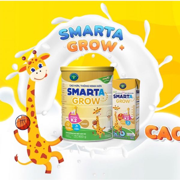 Sữa Trái Cây Nutricare SMARTA GROW Vị Nho Cho Trẻ Thấp Còi Từ 1 Tuổi Giúp Tăng Cân Tăng Chiều Cao (thùng 48 hộp x 110ml)