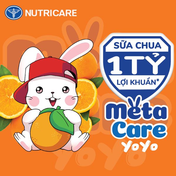 [Mua 11 lốc tặng 1] Sữa nước Nutricare MetaCare Yoyo vị chua hương CAM 1 tỷ lợi khuẩn (180ml)