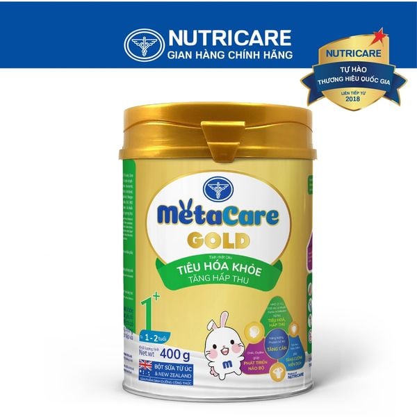 Sữa bột Nutricare MetaCare Gold 1+ tiêu hóa khỏe tăng hấp thu 400g