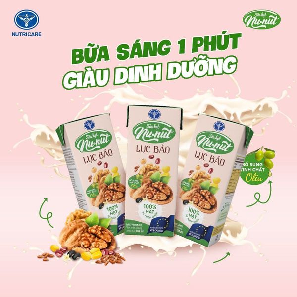 Thùng 48 Hộp Sữa Hạt Óc Chó NUNUT Lục Bảo Nutricare Hỗ Trợ Giảm Cân Ngăn Ngừa Ung Thư Giảm Căng Thẳng Tốt Cho Tim Mạch
