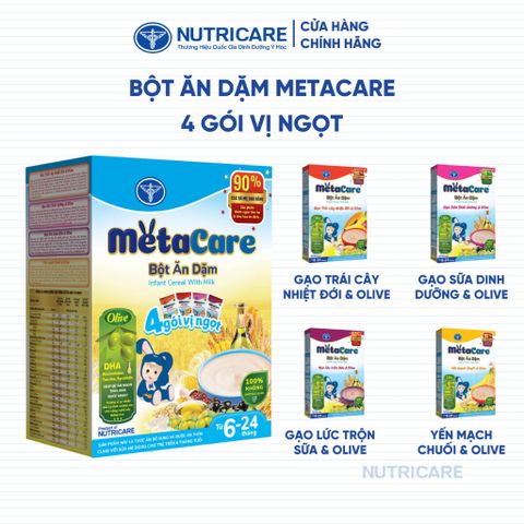 Bột Ăn Dặm Nutricare Metacare 200G 04 Gói Vị Ngọt Bổ Sung Dinh Dưỡng Hỗ Trợ Phát Triển Toàn Diện Cho Bé