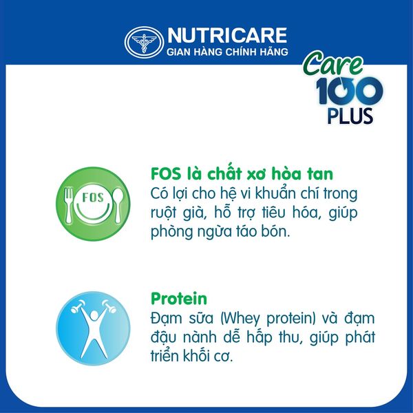 Sữa Bột CARE 100 PLUS Nutricare Tăng Cường Miễn Dịch Cho Trẻ Biếng Ăn và Suy Dinh Dưỡng Thấp Còi Từ 1-10 Tuổi (Lon 900G)