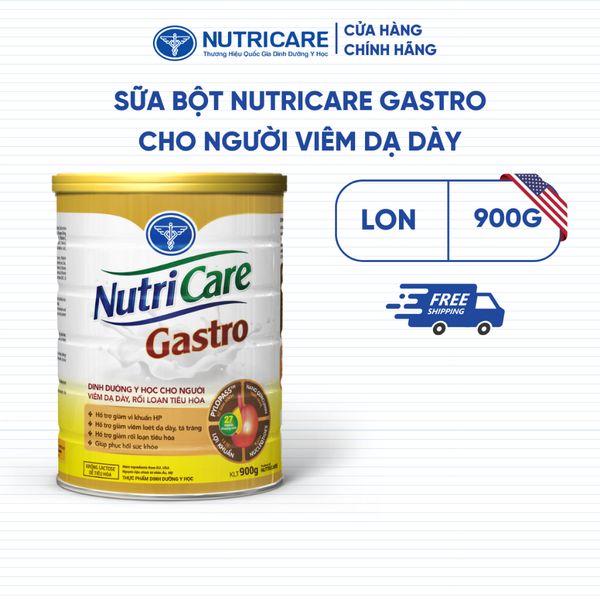 Sữa Bột Nutricare GASTRO Dinh Dưỡng Cho Người Viêm Loét Dạ Dày Rối Loạn Tiêu Hoá Giảm Vi Khuẩn HP Bảo Vệ Hệ Tiêu Hoá
