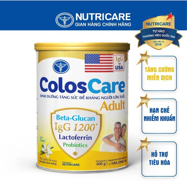 Sữa bột Nutricare ColosCare Adult cho người lớn tuổi 400g