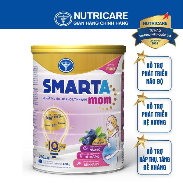 Sữa bột Nutricare Smarta Mom cho phụ nữ mang thai, cho con bú 400g