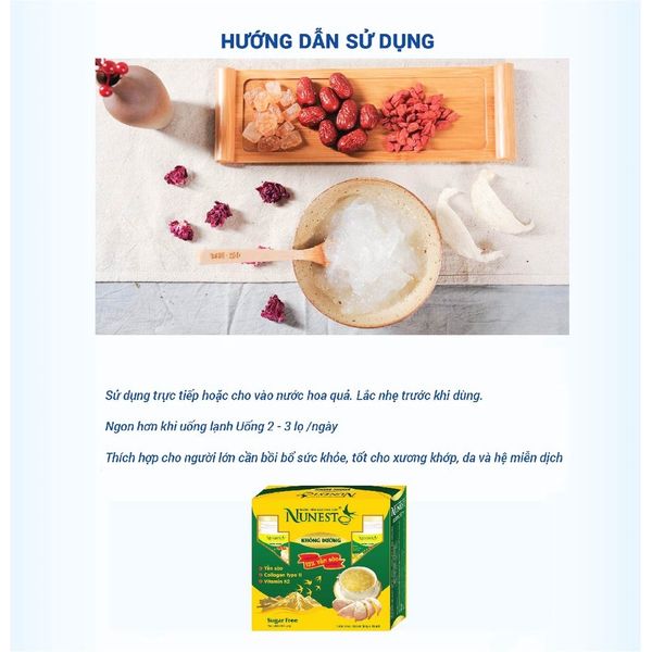Nước Yến Sào NUNEST KHÔNG ĐƯỜNG 15% Tổ Yến Ổn Định Đường Huyết Cho Người Tiểu Đường Ăn Kiêng Suy Nhược 70ML/HŨ