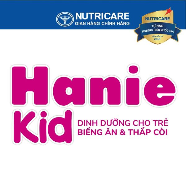 Sữa bột Nutricare Hanie Kid 0+ cho trẻ biếng ăn suy dinh dưỡng 400g