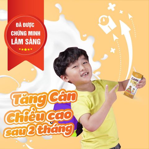 Sữa Bột Pha Sẵn CARE 100 GOLD Nutricare Bé Biếng Ăn Suy Dinh Dưỡng Nhẹ Cân Thấp Còi Từ 1-10 Tuổi (thùng 48 hộp x 180ml)
