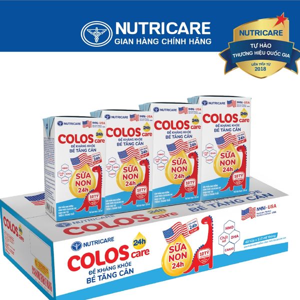 Thùng 48 Hộp Sữa Bột Pha Sẵn COLOSCARE 24h Nutricare Tăng Cân Cao Lớn Đề Kháng Khoẻ Tiêu Hoá Tốt Bé Trên 6 Tháng Tuổi