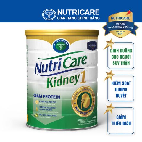 Sữa Bột Nutricare KIDNEY 1 Dinh Dưỡng Cho Người Suy Thận Giảm Protein Kiểm Soát Đường Huyết và Tăng Cường Sức Khoẻ
