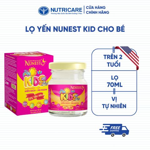 [QUÀ TẶNG KHÔNG BÁN] Nước Yến Sào Trẻ Em NUNEST KIDS 15% Tổ Yến Giúp Trẻ Ăn Ngon Miệng Vị Tự Nhiên