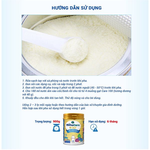 Sữa bột Nutricare MetaCare Gold 2+ tiêu hóa khỏe tăng hấp thu 400g