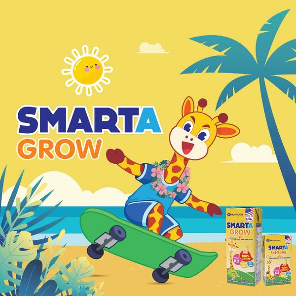 [Tặng 2 lọ yến] Sữa bột Nutricare Smarta Grow 0+ dinh dưỡng cho trẻ thấp còi 800g