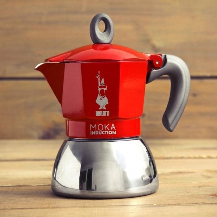Ấm Pha Cà Phê Bialetti Moka Express ITALY Cốc Màu Đỏ (Made in Romania)