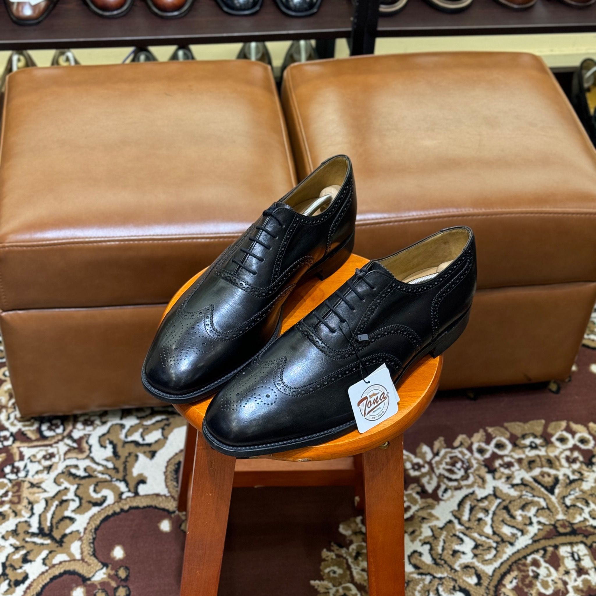 [Size 46] Giày Oxford Wingtips Classic Đen Thương Hiệu Anh Quốc Lâu Đờ ...