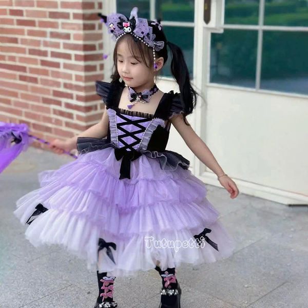  P24_282. Đầm Halloween Kuromi Tím 