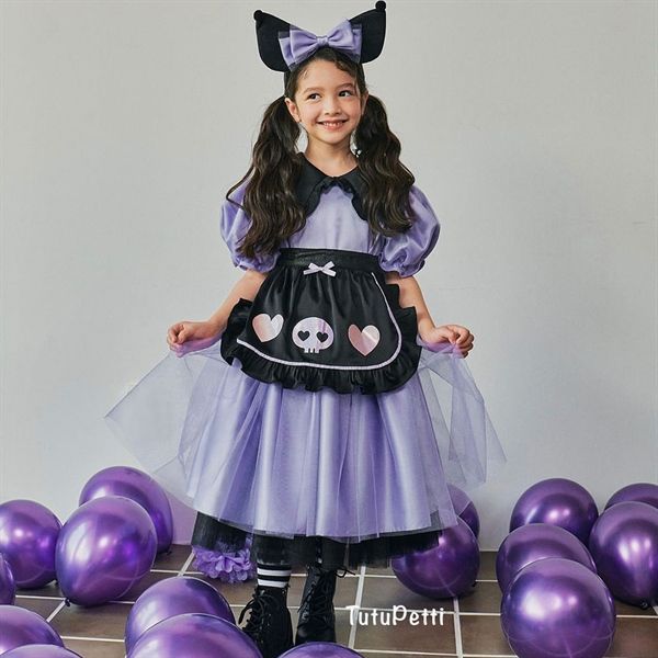  P23_351. Đầm Công Chúa Halloween Tím 