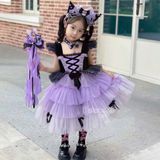  P24_282. Đầm Halloween Kuromi Tím 