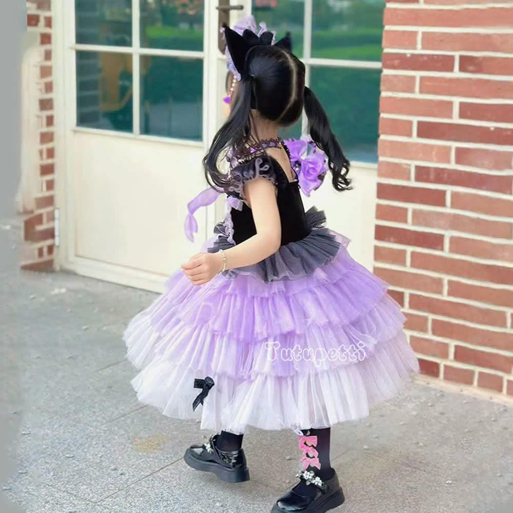  P24_282. Đầm Halloween Kuromi Tím 