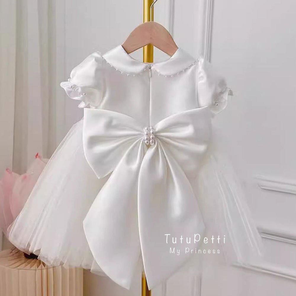  P24_208. Đầm Công Chúa Có Cổ Nơ 