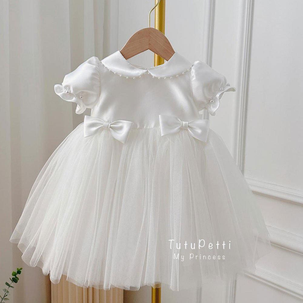  P24_208. Đầm Công Chúa Có Cổ Nơ 