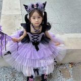  P24_282. Đầm Halloween Kuromi Tím 