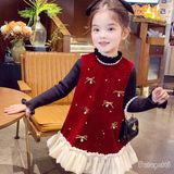  P24_344. Đầm Tiểu Thư Kimsa Nơ Đỏ 