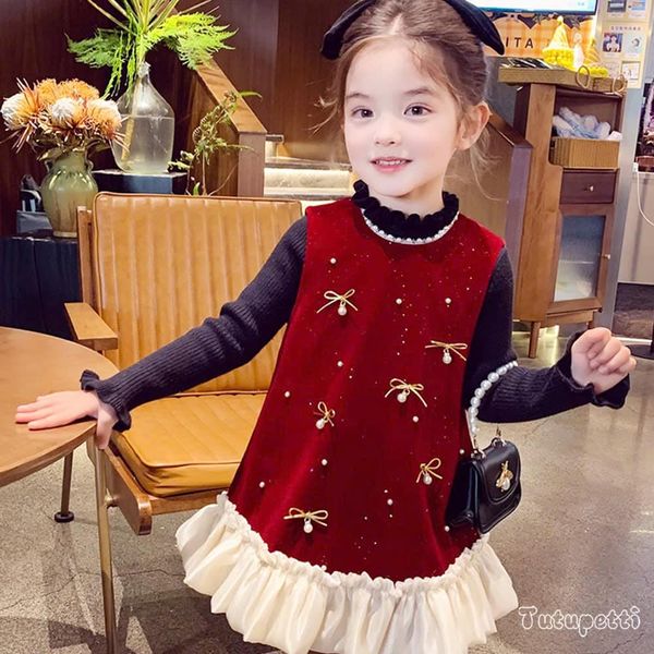  P24_344. Đầm Tiểu Thư Kimsa Nơ Đỏ 