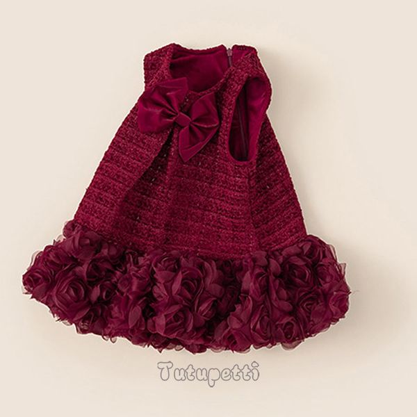  P24_349. Đầm Tiểu Thư Bèo Hoa Đỏ 