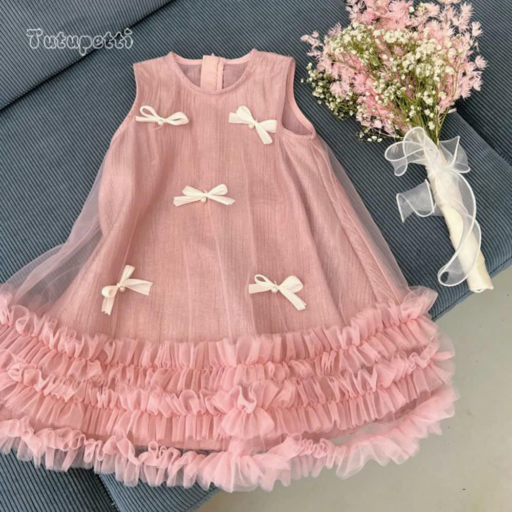  P25_32. Đầm Tiểu Thư Nơ Hồng 