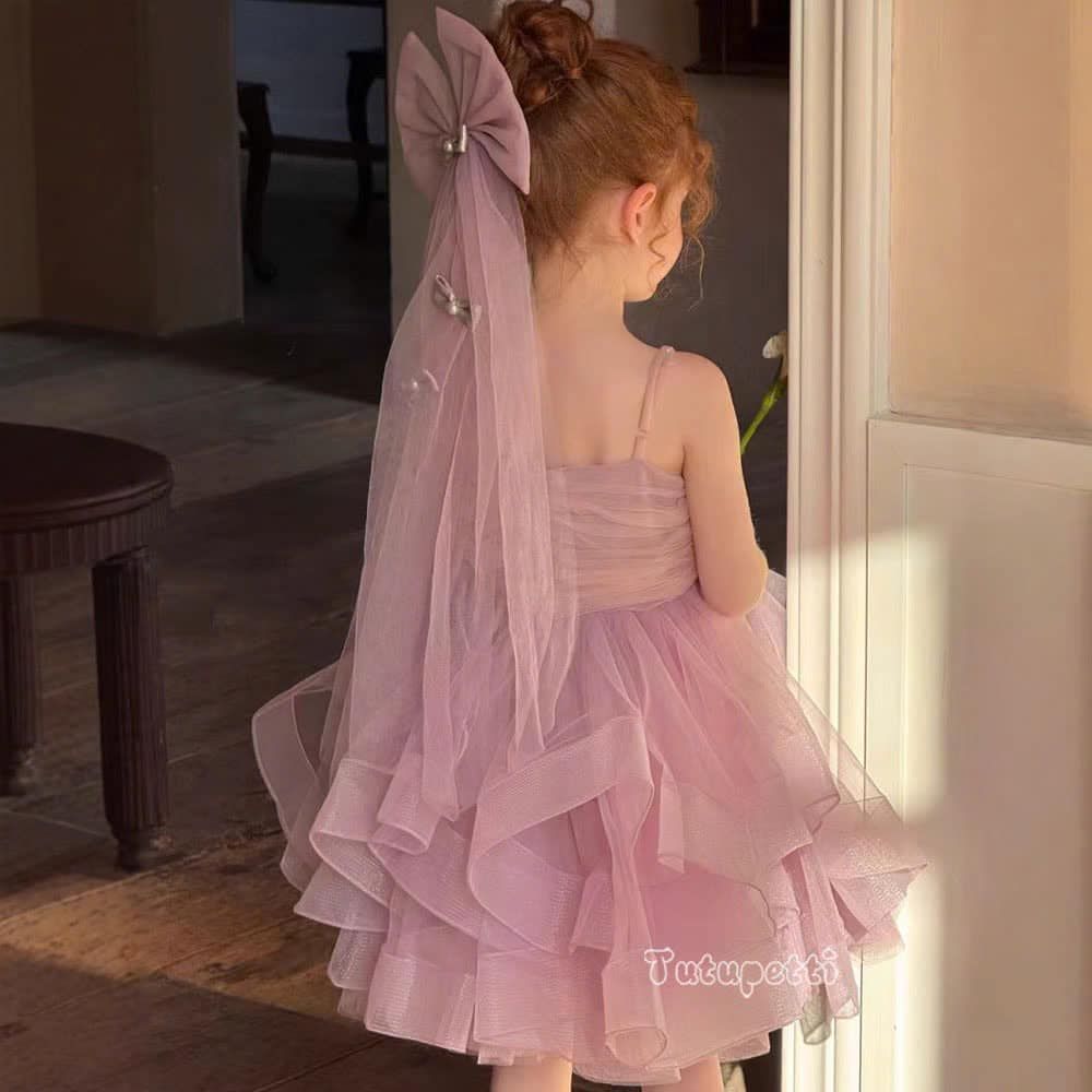  P25_60. Đầm Công Chúa Bồng Bềnh Hồng 