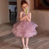  P25_60. Đầm Công Chúa Bồng Bềnh Hồng 