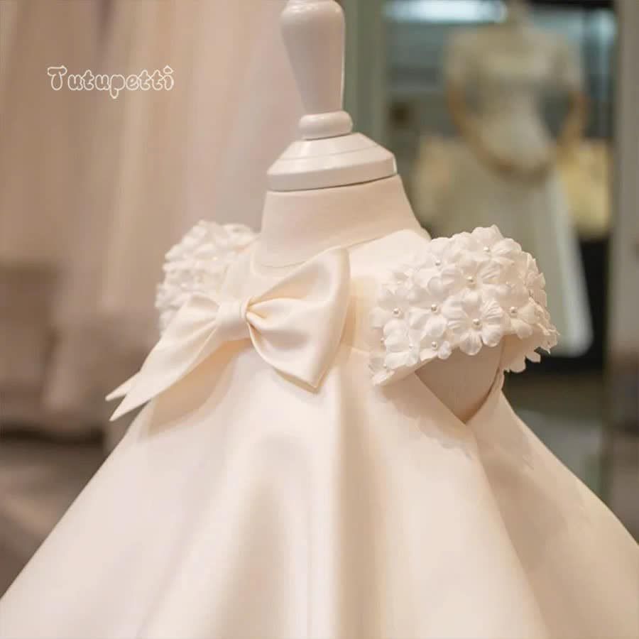  P25_79. Đầm Công Chúa Hàn Quốc Hoa Trắng 