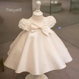  P25_79. Đầm Công Chúa Hàn Quốc Hoa Trắng 