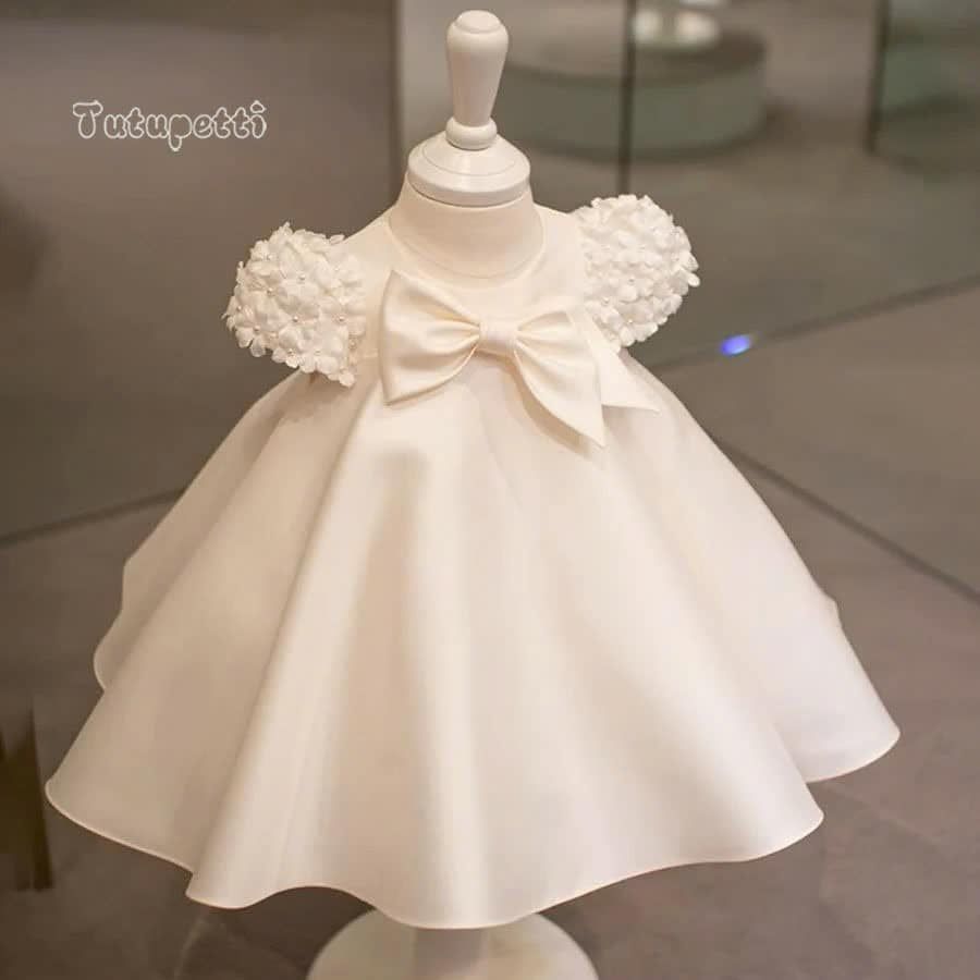  P25_79. Đầm Công Chúa Hàn Quốc Hoa Trắng 