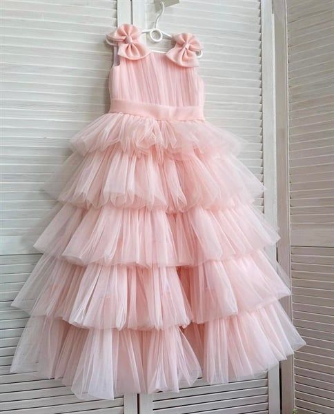  P22_04. Đầm Công Chúa Nhiều Tầng Hồng 