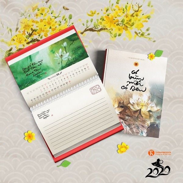 Lịch thư pháp Làng Mai 2020 - “XUÂN VỀ LÒNG ĐẤT ĐƠM HOA”