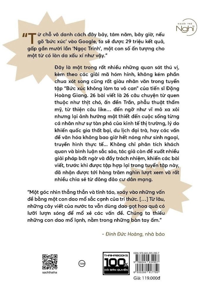 Bức xúc không làm ta vô can