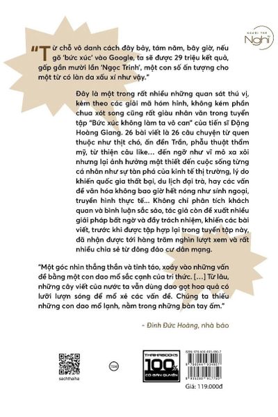 Bức xúc không làm ta vô can