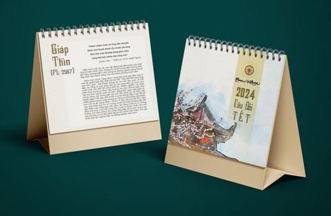 Bộ lịch thư pháp Làng Mai 2024