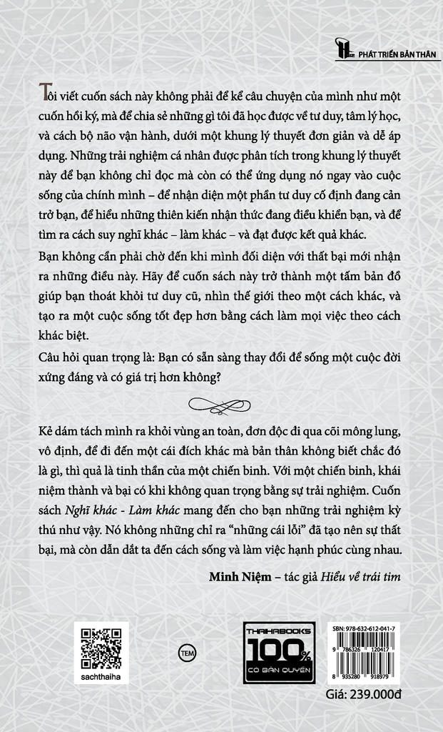 Nghĩ khác - Làm khác (Bìa cứng)