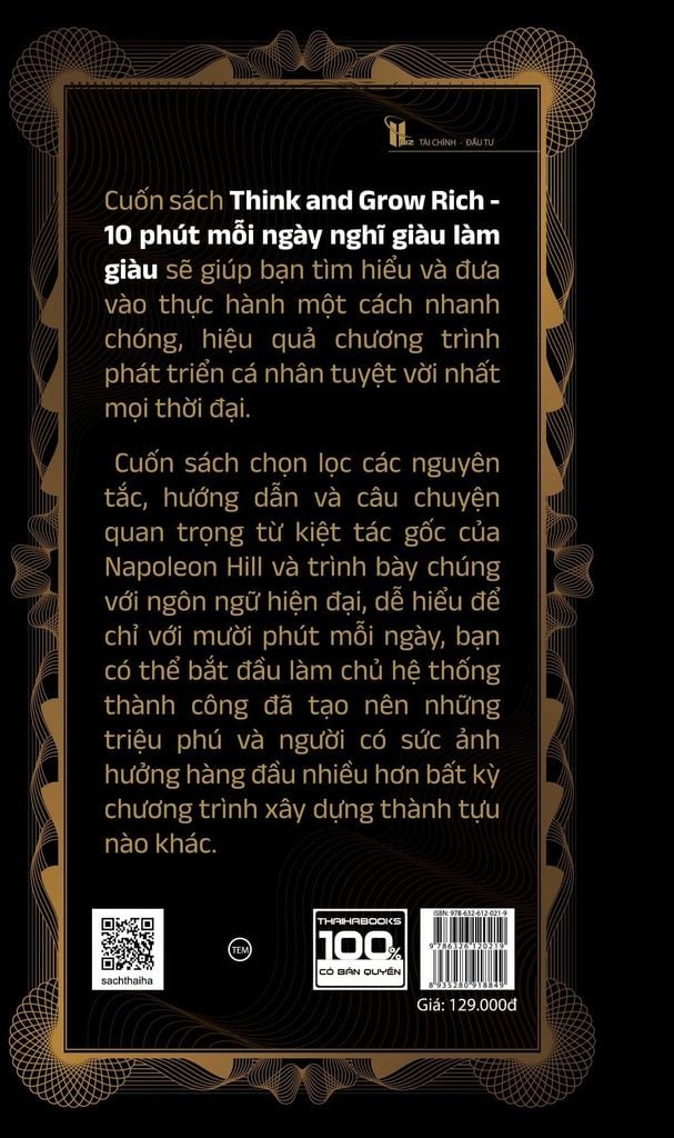 Think and Grow Rich - 10 phút mỗi ngày nghĩ giàu làm giàu (sách bỏ túi)