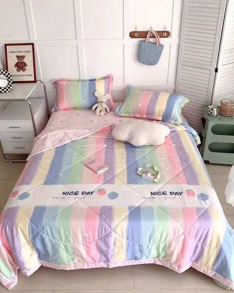 Bộ Drap & Chăn Chần 100% Cotton 160X200 (4 Món) - 16F4CTO