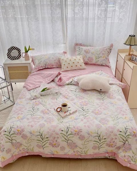 Bộ Drap & Chăn Chần 100% Cotton 160X200 (4 Món) - 16F4CTO