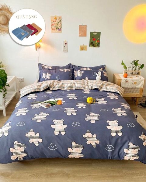 Bộ Chăn Ga Sweet Love 160X200Cm (5 Món) ( Tặng Khăn Mặt Tenderly) FSL1257