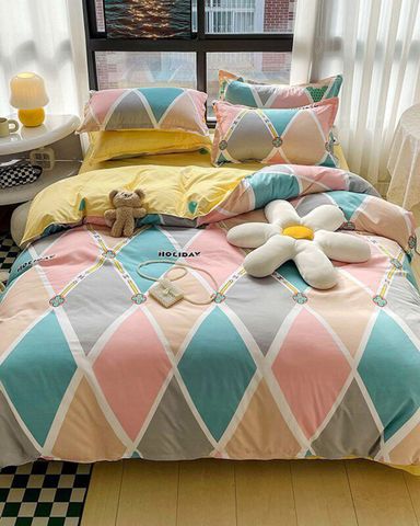 Bộ Drap & Vỏ Chăn Cotton 160X200cm(4 Món)