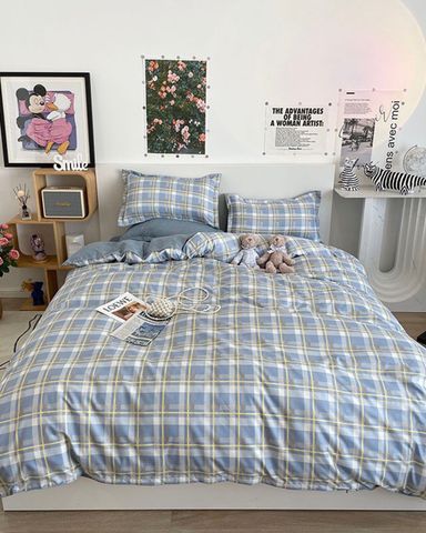 Bộ Drap & Vỏ Chăn Microtex 160X200Cm (5 Món) VSL145